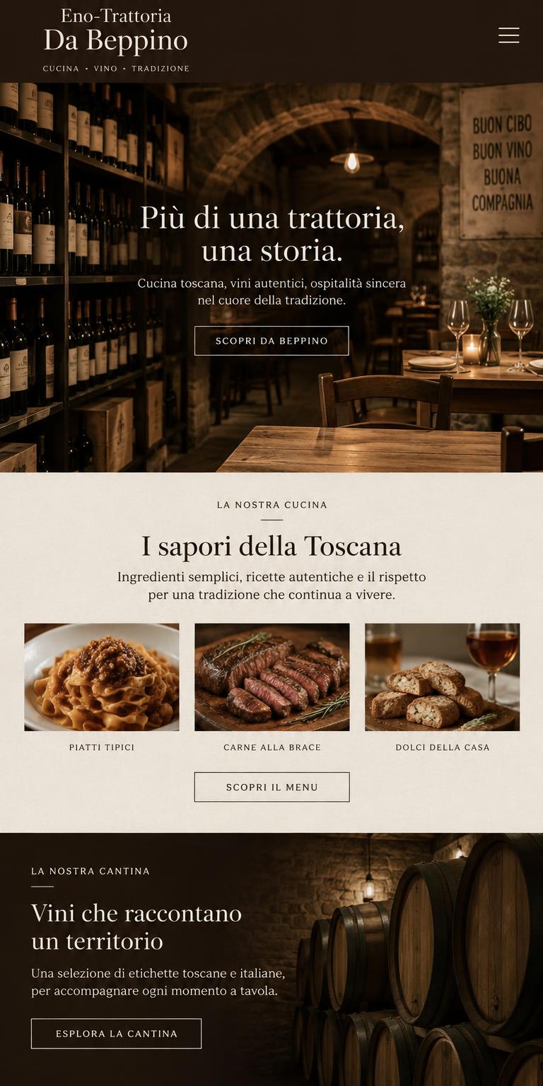 Anteprima del sito Eno-Trattoria Da Beppino
