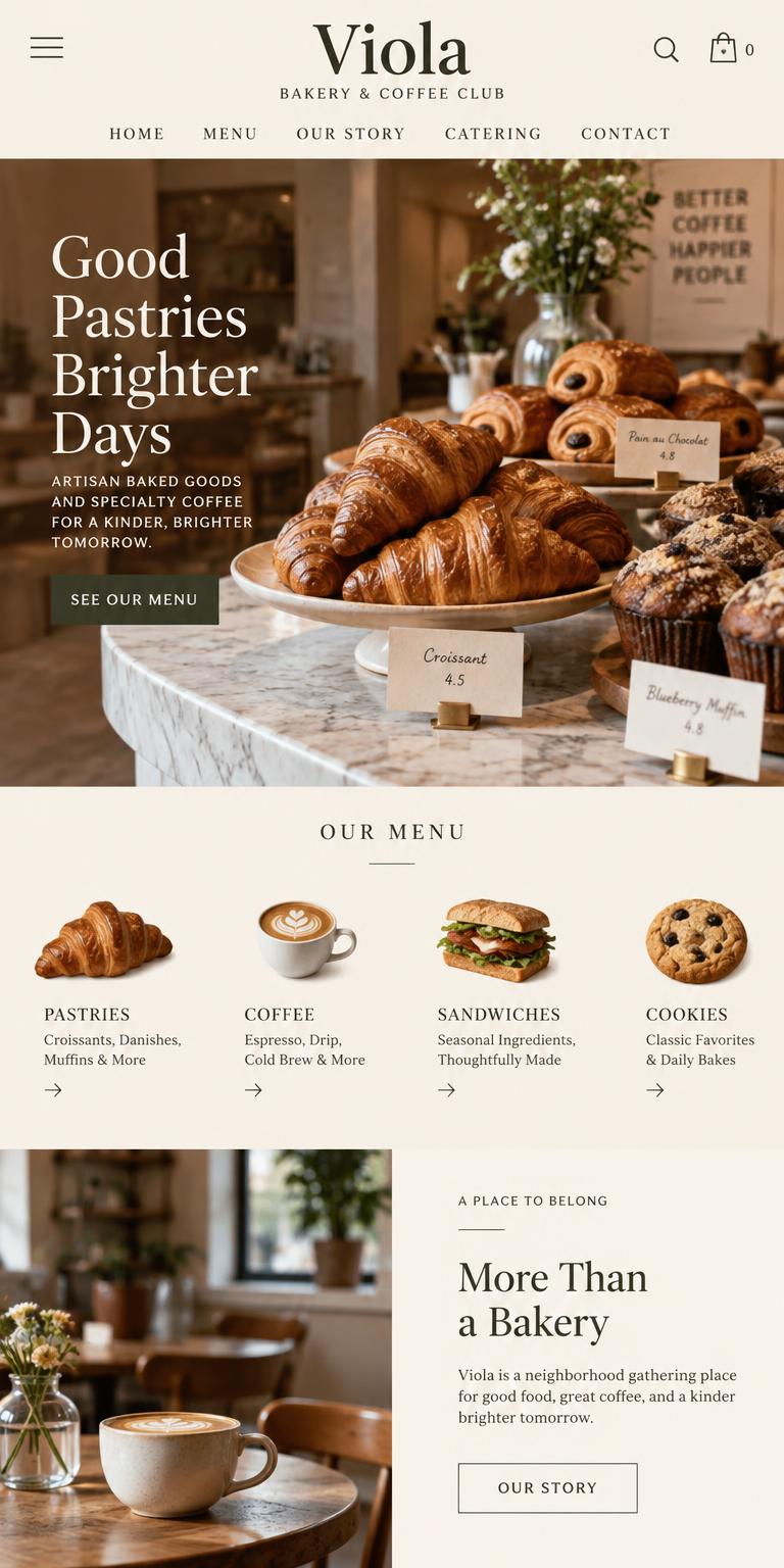 Anteprima del sito Viola — Bakery & Coffee Club